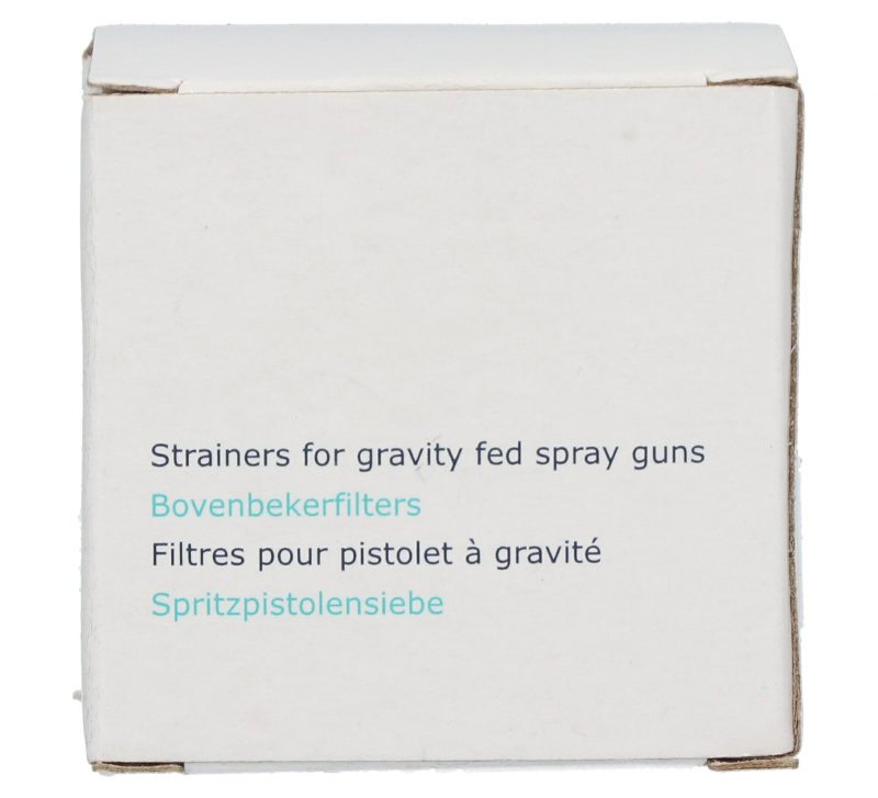 Strainers for gravity fed spray guns