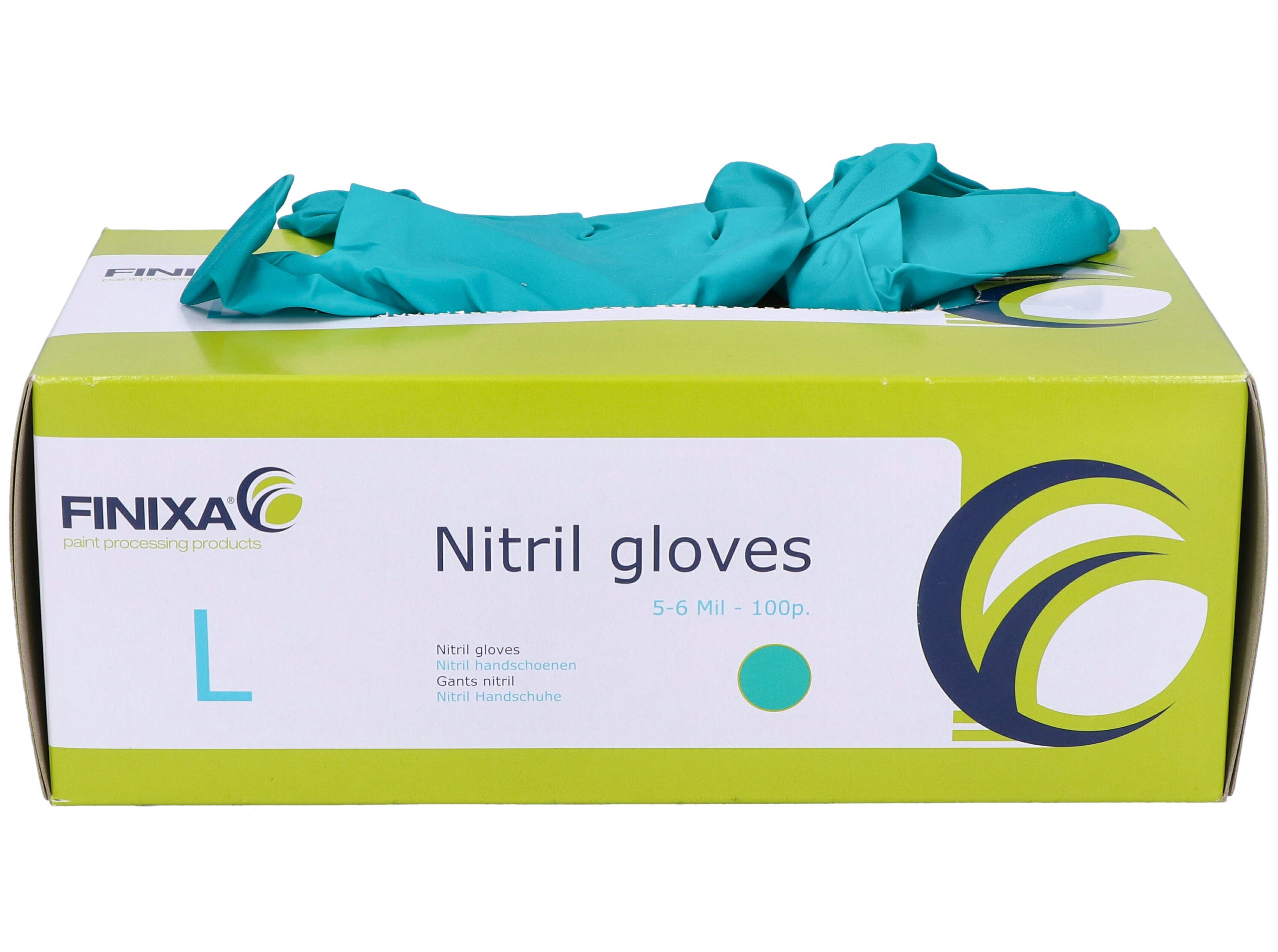 Finixa Green Nitrile Disposable Gloves