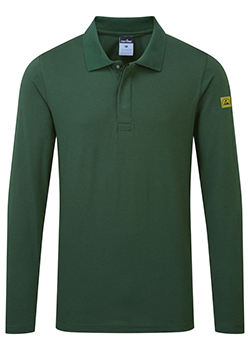 Portwest Anti-Static Long Sleeve Polo Shirt Green