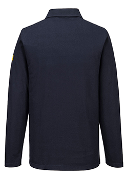 Portwest Anti-Static Long Sleeve Polo Shirt Navy