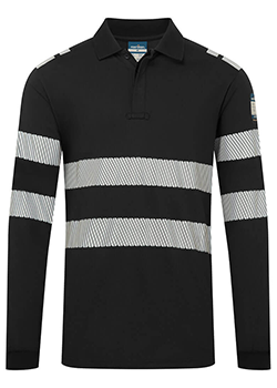 Portwest Flame Resistant Knit Long Sleeve Polo Shirt